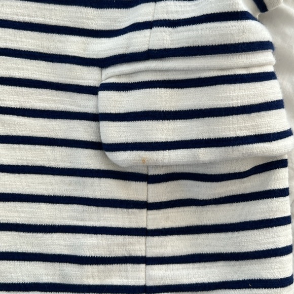 💚BUY 3 for $15💚 💚J.Crew Women XXS Striped Navy Blue blazer - Picture 5 of 6